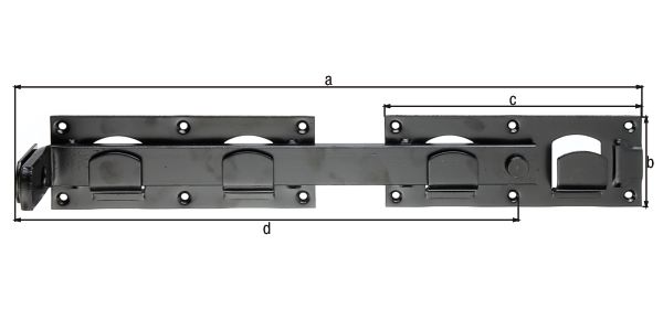 Produktbild Alberts Doppeltorüberwurf schwarz lackiert Gesamtlänge 423mm bild 2