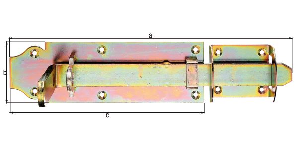 Produktbild Alberts Doppeltorverschluss für Rahmentore gelb verzinkt Gesamtlänge 380mm bild 2