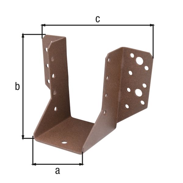 Produktbild Alberts DURAVIS Balkenschuh Typ A sendzimirverzinkt rostbraun 60 x 100 mm