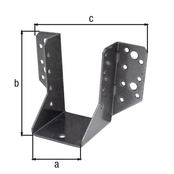 Produktbild Alberts DURAVIS Balkenschuh Typ A sendzimirverzinkt schwarzdiamant 60 x 100 mm bild 1
