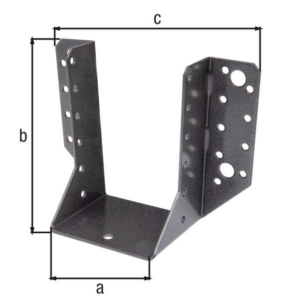 Produktbild Alberts DURAVIS Balkenschuh Typ A sendzimirverzinkt schwarzdiamant 80 x 120 mm