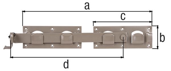 Produktbild Alberts DURAVIS Doppeltorüberwurf verzinkt 423 x 70 mm bild 2