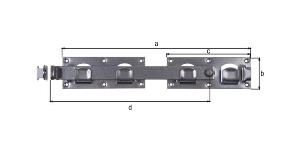 Produktbild Alberts DURAVIS Doppeltorüberwurf verzinkt 423 x 70 mm bild 1