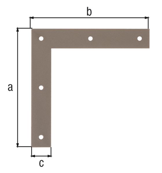 Produktbild Alberts DURAVIS Eckwinkel sendzimirverzinkt schwarzdiamant 120 x 120 x 20 mm bild 2