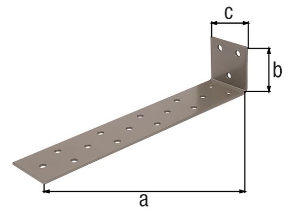 Produktbild Alberts DURAVIS Flachstahl Betonanker sendzimirverzinkt rostbraun 205 x 40 x 40 mm bild 2