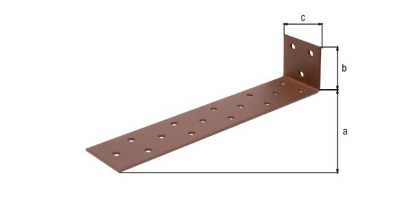 Produktbild Alberts DURAVIS Flachstahl Betonanker sendzimirverzinkt rostbraun 205 x 40 x 40 mm