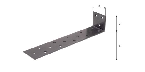 Produktbild Alberts Flachstahl Betonanker sendzimirverzinkt schwarzdiamant 205 x 40 x 40 mm