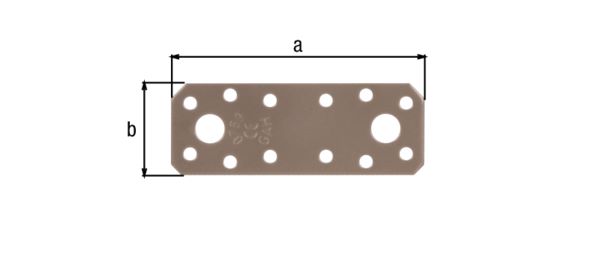 Produktbild Alberts DURAVIS Flachverbinder perlbeige sendzimirverzinkt 96 x 35 x 2,5 mm bild 2