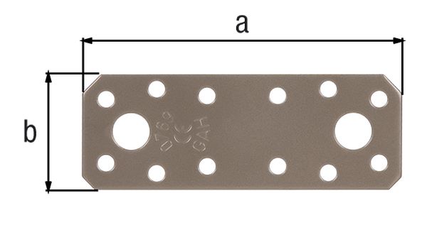 Produktbild Alberts DURAVIS Flachverbinder perlbeige sendzimirverzinkt 133 x 55 x 2,5 mm
