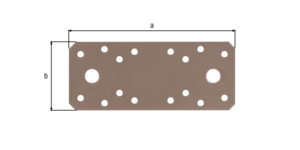 Produktbild Alberts DURAVIS Flachverbinder perlbeige sendzimirverzinkt 133 x 55 x 2,5 mm bild 2