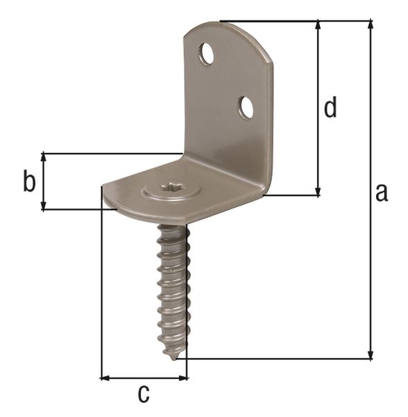 Produktbild Alberts DURAVIS Flechtzaunhalter L-Form schwarzdiamant Gesamtlänge 83 mm 32 x 30 x 38 mm bild 2