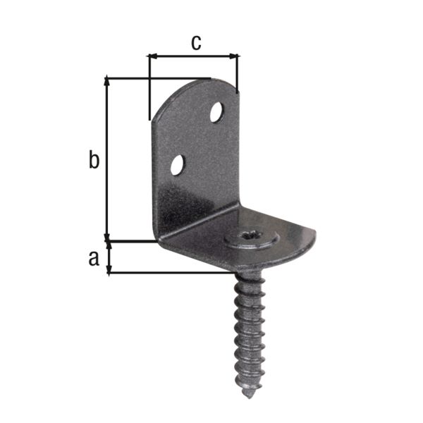 Produktbild Alberts DURAVIS Flechtzaunhalter L-Form schwarzdiamant Gesamtlänge 83 mm 32 x 30 x 38 mm