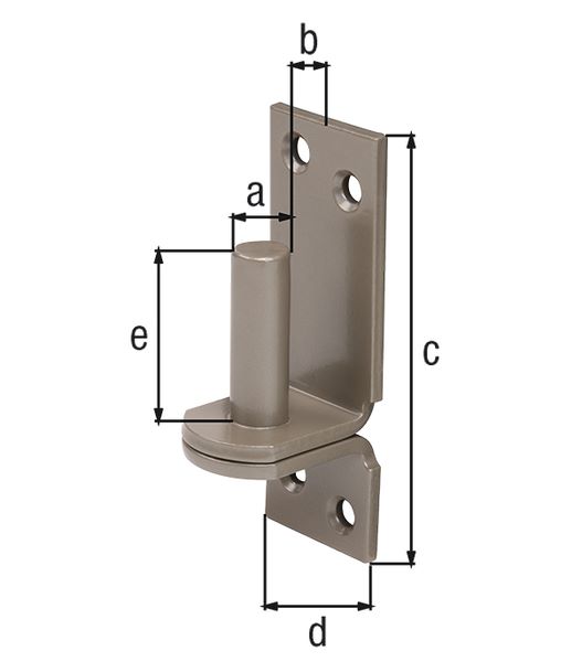 Produktbild Alberts DURAVIS Kloben auf Platte DI blau verzinkt rostbraun Duplexbeschichtung 115 x 40 mm bild 2