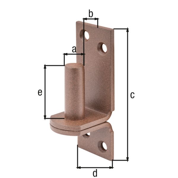 Produktbild Alberts DURAVIS Kloben auf Platte DI blau verzinkt rostbraun Duplexbeschichtung 115 x 40 mm bild 1
