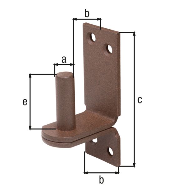 Produktbild Alberts DURAVIS Kloben auf Platte DII blau verzinkt rostbraun Duplexbeschichtung 100 x 35 mm