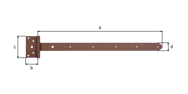 Produktbild Alberts DURAVIS Kreuzgehänge blau verzinkt rostbraun 591 / 59 x 103 mm bild 2