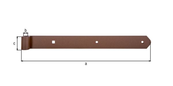 Produktbild Alberts DURAVIS Ladenbandger blau verzinkt rostbraun 400 x 40 mm bild 2