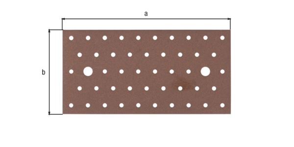 Produktbild Alberts DURAVIS Lochplatte sendzimirverzinkt rostbraun 200 x 100 x 2 mm