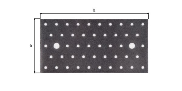 Produktbild Alberts DURAVIS Lochplatte sendzimirverzinkt schwarzdiamant 200 x 100 x 2 mm
