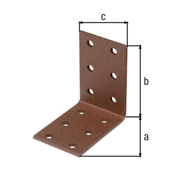 Produktbild Alberts DURAVIS Lochplattenwinkel rostbraun 60 x 60 x 40 mm bild 1