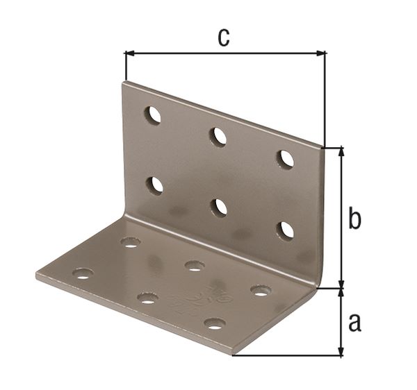 Produktbild Alberts DURAVIS Lochplattenwinkel sendzimirverzinkt rostbraun 60 x 60 x 60 mm bild 2