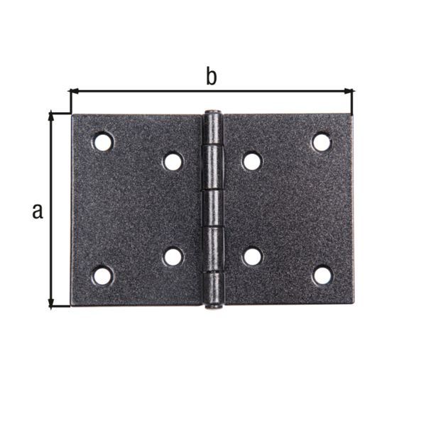 Produktbild Alberts DURAVIS Scharnier breit blau verzinkt schwarzdiamant 60 x 90 x 1,25 mm