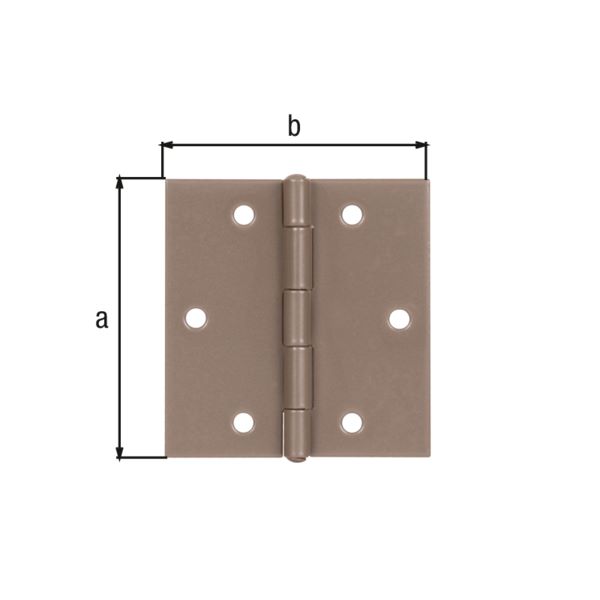 Produktbild Alberts DURAVIS Scharnier quadratisch blau verzinkt perlbeige 60 x 60 x 1 mm bild 2
