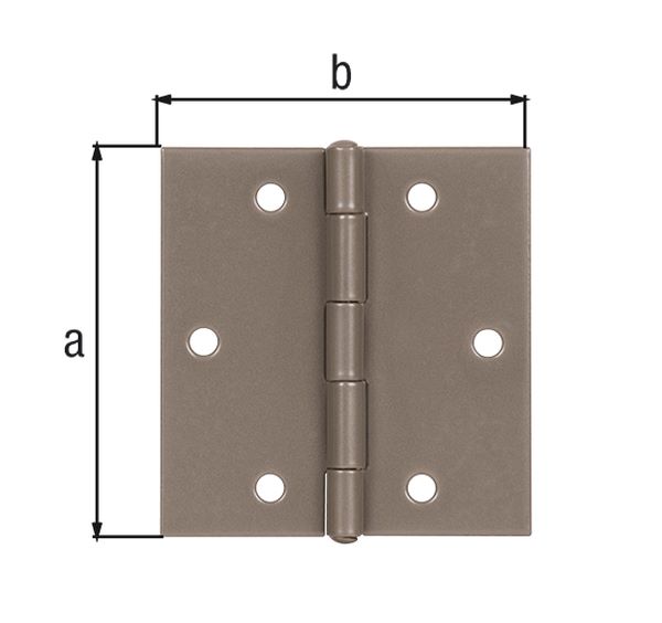 Produktbild Alberts DURAVIS Scharnier quadratisch blau verzinkt rostbraun 60 x 60 x 1 mm bild 2