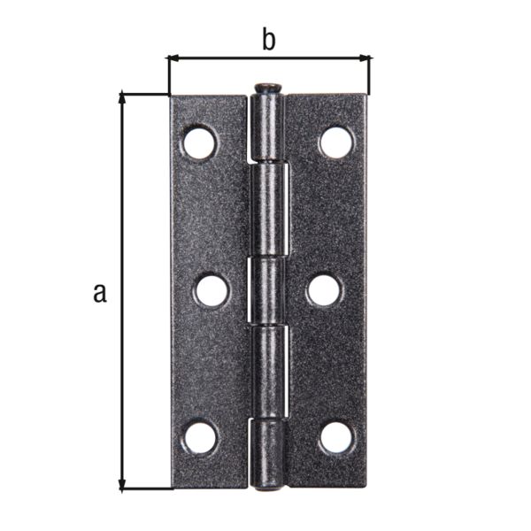 Produktbild Alberts DURAVIS Scharnier schmal schwarzdiamant 80 x 40 x 1,25 mm