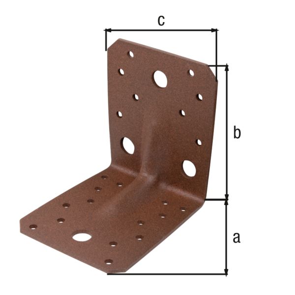 Produktbild Alberts DURAVIS Schwerl Winkelverbinder Sicke rostbraun 105 x 105 x 90 mm