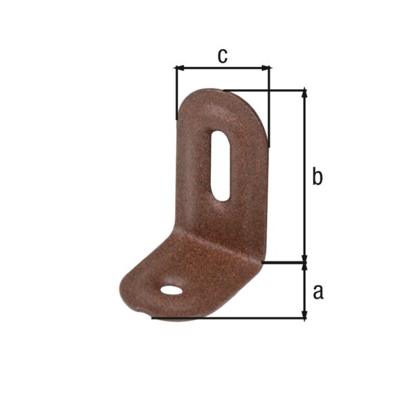 Produktbild Alberts DURAVIS Verstellwinkel geprägt blau verzinkt rostbraun 28 x 40 x 22 mm