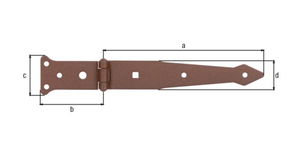 Produktbild Alberts DURAVIS Werfgehänge rostbraun Bandlänge 202 mm 77 x 48 mm bild 2