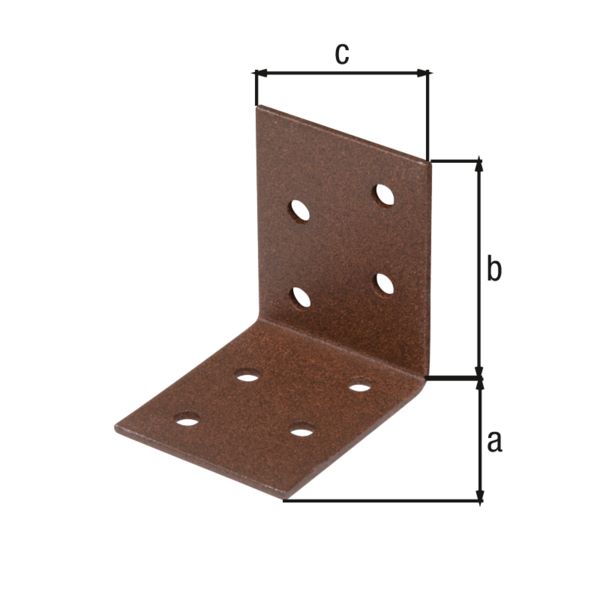 Produktbild Alberts DURAVIS Winkelverbinder sendzimirverzinkt rostbraun 50 x 50 x 40 mm