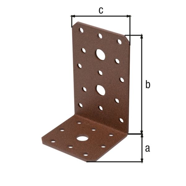 Produktbild Alberts DURAVIS Winkelverbinder sendzimirverzinkt rostbraun 100 x 60 x 60 mm