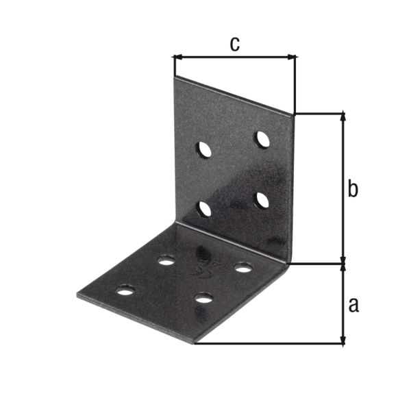 Produktbild Alberts DURAVIS Winkelverbinder sendzimirverzinkt schwarzdiamant 50 x 50 x 40 mm bild 1