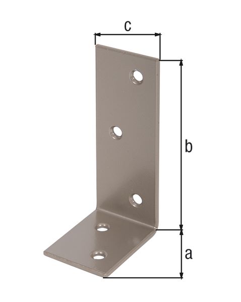 Produktbild Alberts DURAVIS Balkenwinkel ungleichschenklig blau verzinkt rostbraun 40 x 80 x 30 mm bild 2