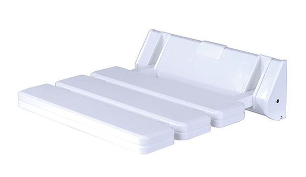 Produktbild Alberts Duschklappsitz Befestigung an der Wand Kunststoff weiß Sitzfläche 315x225mm