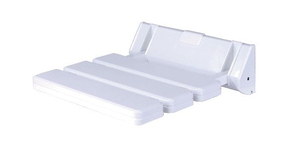 Produktbild Alberts Duschklappsitz Befestigung an der Wand Kunststoff weiß Sitzfläche 315x225mm bild 2