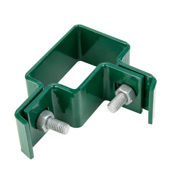 Produktbild Alberts Eckschelle für Vierkantpfosten 60x40 mm grün kunststoffbeschichtet
