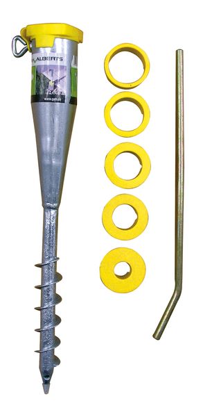 Produktbild Alberts Einschraub Bodenhülse Stahl feuerverzinkt für Rohre 25 bis 65 mm Länge 560mm