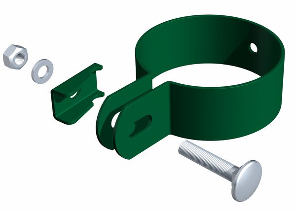 Produktbild Alberts Endschelle grün zur Befestigung von Zaunfeldern an Pfosten 60 mm