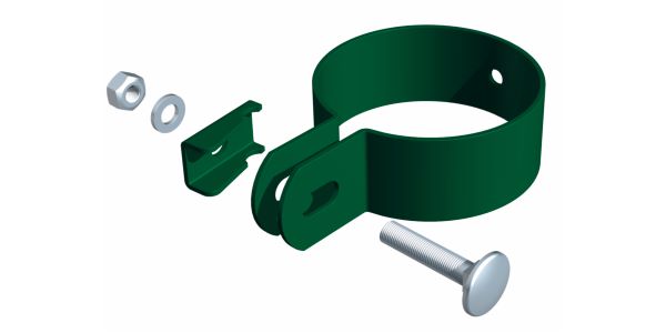 Produktbild Alberts Endschelle grün zur Befestigung von Zaunfeldern an Pfosten 60 mm bild 2