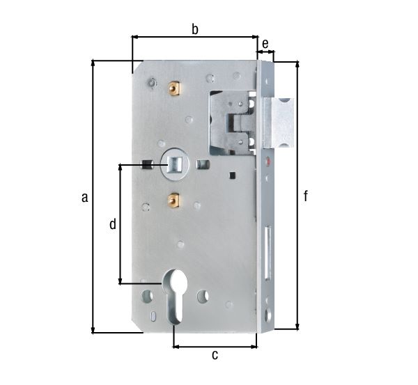 Produktbild Alberts Ersatzschloss verzinkt für Schlosskasten 30 mm Dornmaß 60 mm bild 2