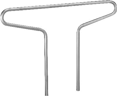 Produktbild Alberts Fahrrad Anlehnbügel Double feuerverzinkt zum Einbetonieren 1800x1300mm