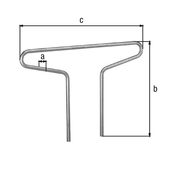 Produktbild Alberts Fahrrad Anlehnbügel Double feuerverzinkt zum Einbetonieren 1800x1300mm bild 2