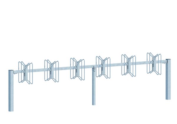 Produktbild Alberts Fahrradständer Hagen Grundelement zum Betonieren 12 Einstellplätze Halter 90Grad bild 1