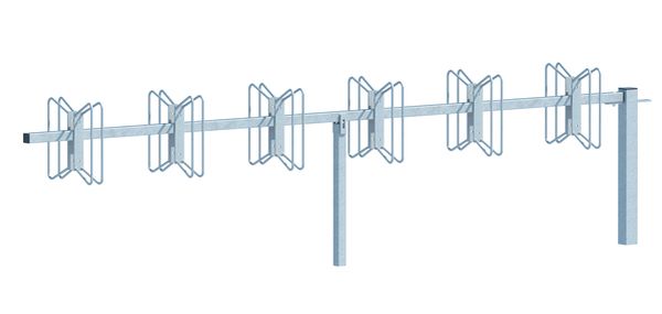 Produktbild Alberts Fahrradständer Hagen Anbauelement zum Betonieren 12 Einstellplätze Halter 90Grad
