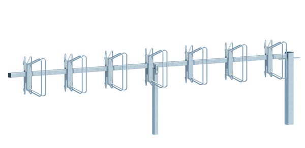 Produktbild Alberts Fahrradständer Hagen Anbauelement zum Betonieren 14 Einstellplätze Halter 45Grad