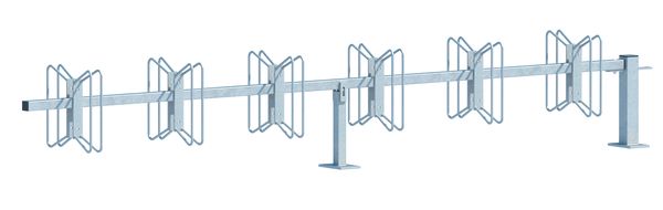 Produktbild Alberts Fahrradständer Hagen Anbauelement zum Schrauben 12 Einstellplätze Halter 90Grad bild 1