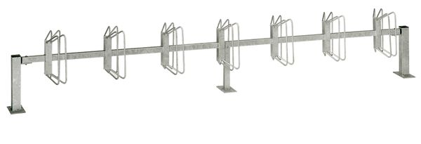 Produktbild Alberts Fahrradständer Hagen Grundelement zum Schrauben 7 Einstellplätze Halter 45 Grad